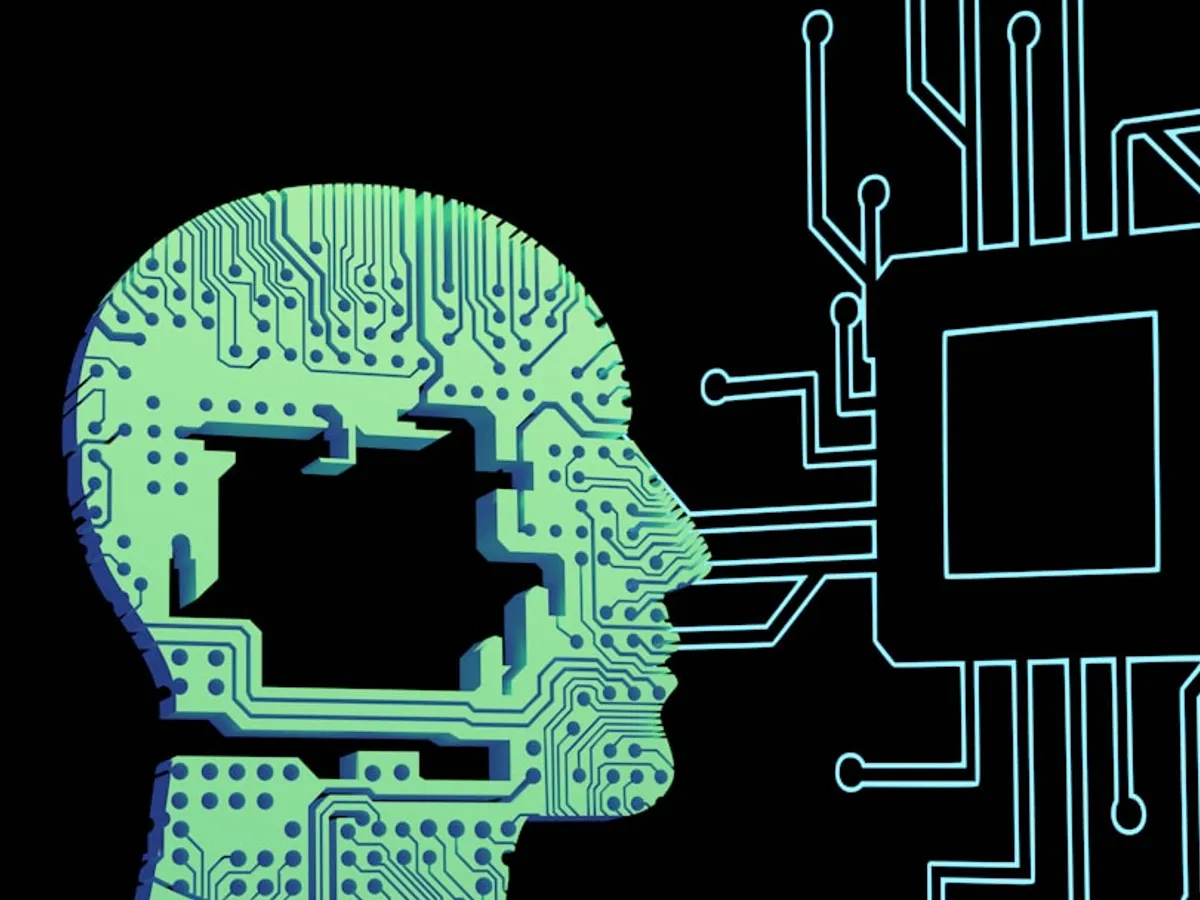 Salarié consultant un module de formation à l'intelligence artificielle sur un écran d'ordinateur